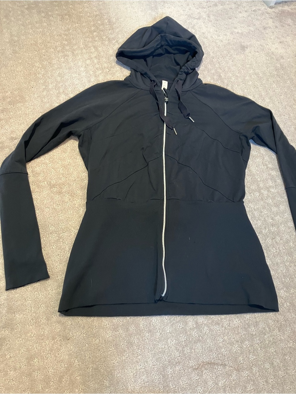 lululemon athletica Black Full-Zip Hooded Jacket. Size 14.